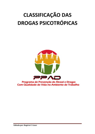 CLASSIFICAÇÃO DAS
    DROGAS PSICOTRÓPICAS




Editado por: Rogério F. Cozer
 