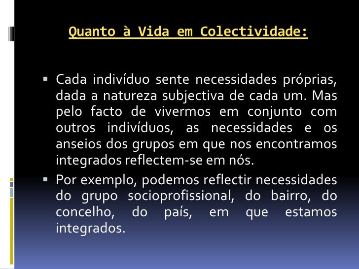 01 Cite Três Exemplos De Necessidades Individuais E Necessidades Coletivas