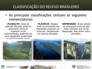 Classificação do relevo brasileiro geomorfologia | PDF