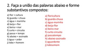 CLASSIFICAÇÃO DOS SUBSTANTIVOS – ATIVIDADES PARA FIXAÇÃO.pptx