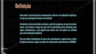 Classificação terapeutica