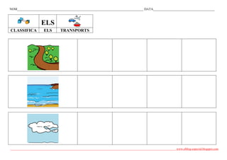 NOM______________________________________________________________________________ DATA______________________________________



                   ELS
CLASSIFICA          ELS       TRANSPORTS




                                                                                                    www.elblog-especial.blogspot.com
 