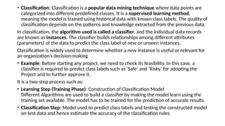 Classification,data mining Data Science Data Analytics | PPTX