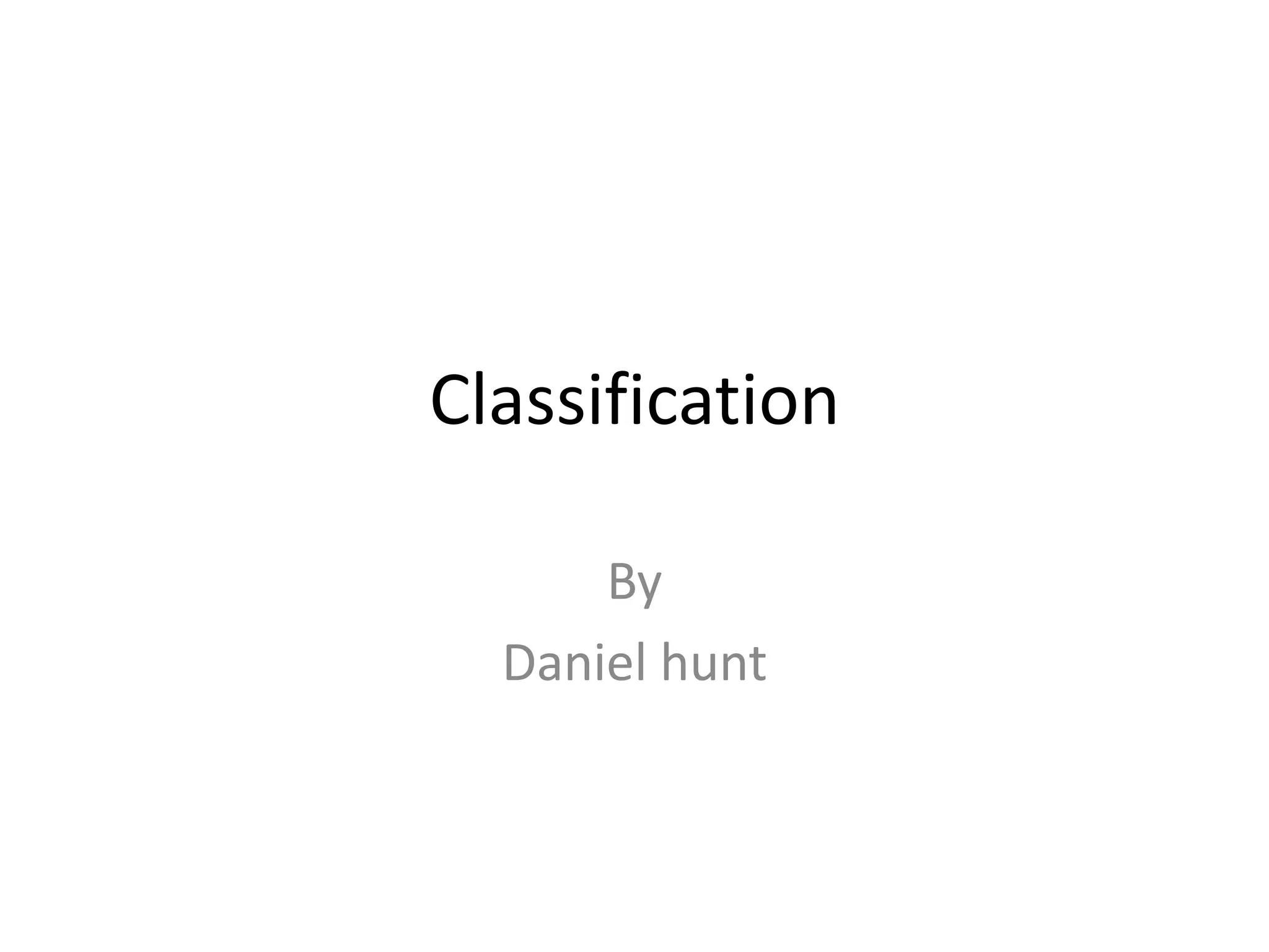 Classification | PPT