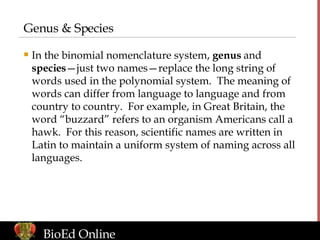Genus String Classification | PPT