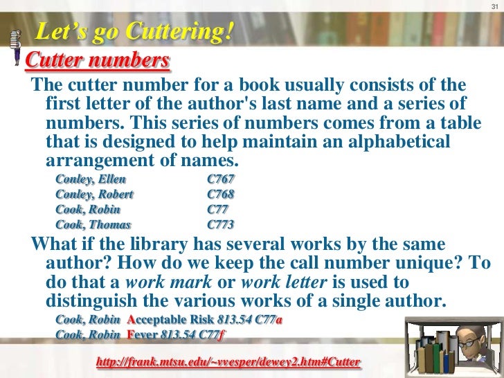 Classification The librarian's numbers game