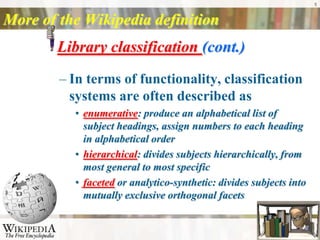 Classification: The Librarians' Numbers Game or, Doing the Dewey Thing ...