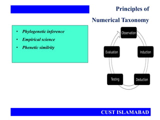 Principles of
Numerical Taxonomy
CUST ISLAMABAD
• Phylogenetic inference
• Empirical science
• Phenetic similrity
 
