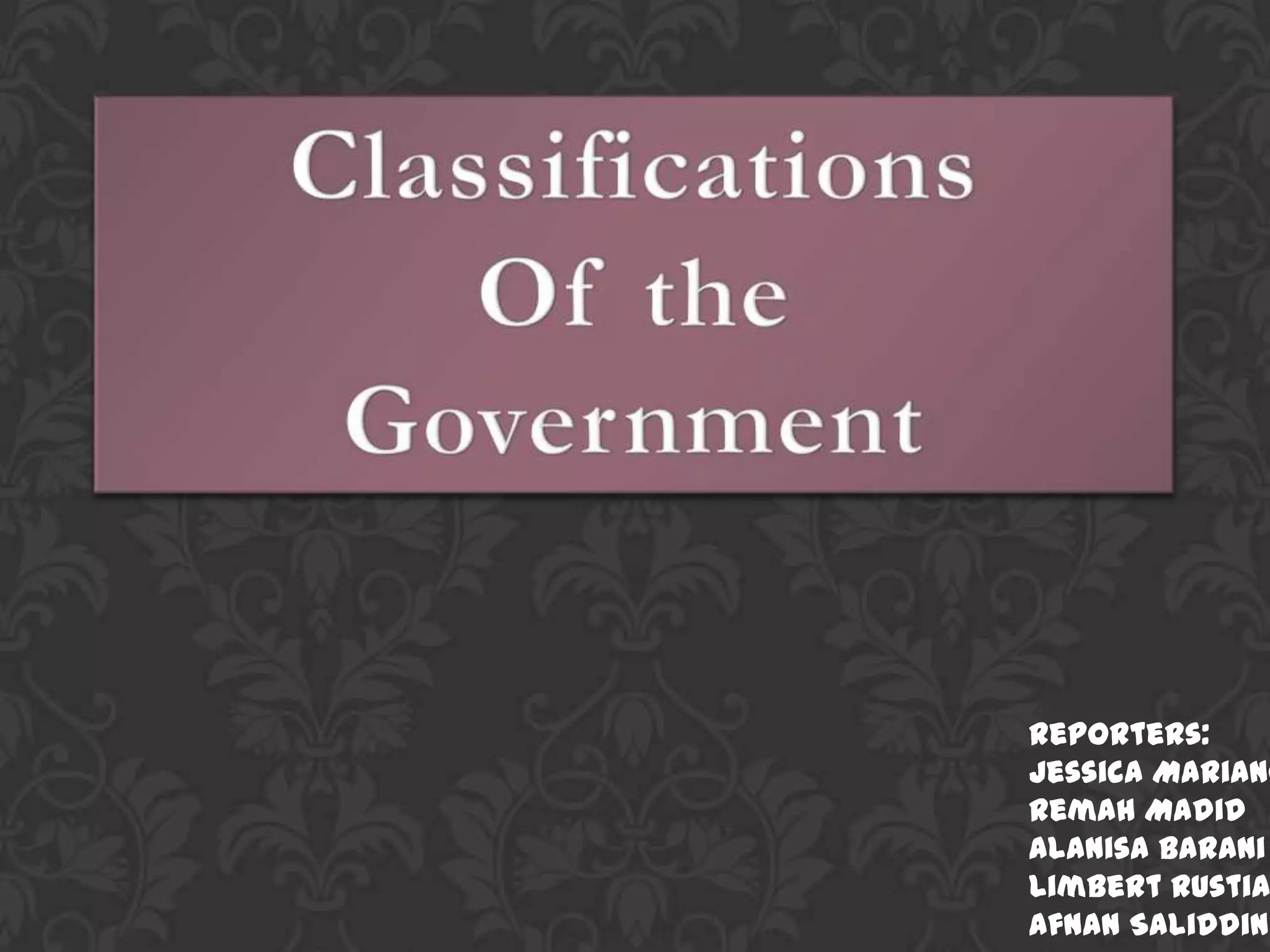 Reporters:
Jessica Mariano
Remah Madid
Alanisa Barani
Limbert Rustia
Afnan Saliddin
