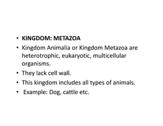 Metazoa Types Classification Of kingdom including life.pdf