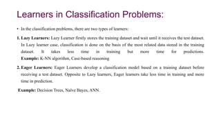Introduction to classification in machine learning and artificial ...