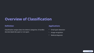 classification models in data science and machine learning | PPTX