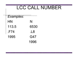 Lc Call Number Class Ranges Classification a review | PPT