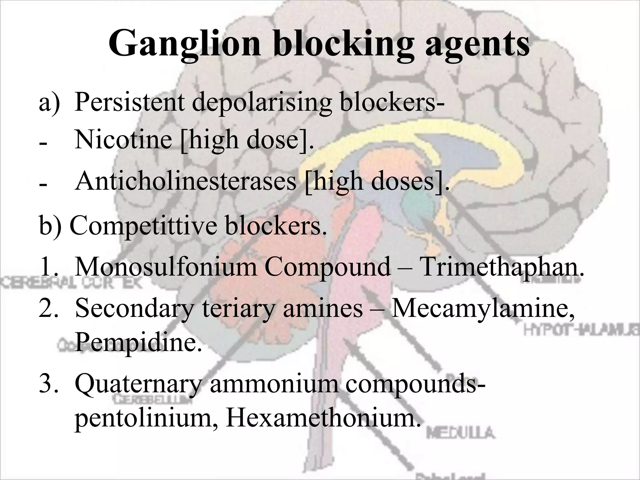 Classification drug acton nervous system | PPTX