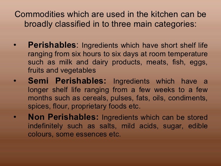 classification of commodities