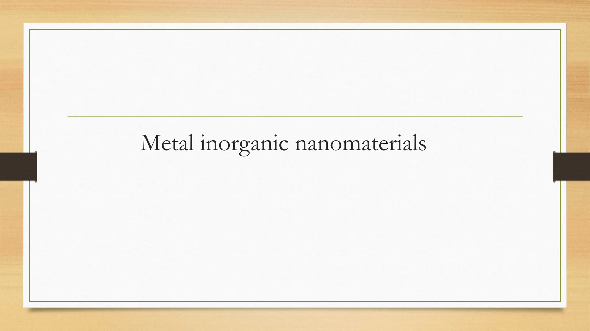 Classification Of Inorganic Nano Materials Pptx