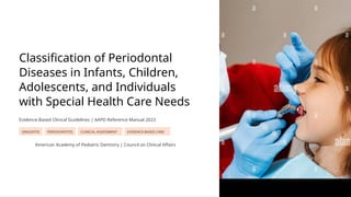 Comprehensive Evidence-Based Guidelines for Pediatric Periodontal ...