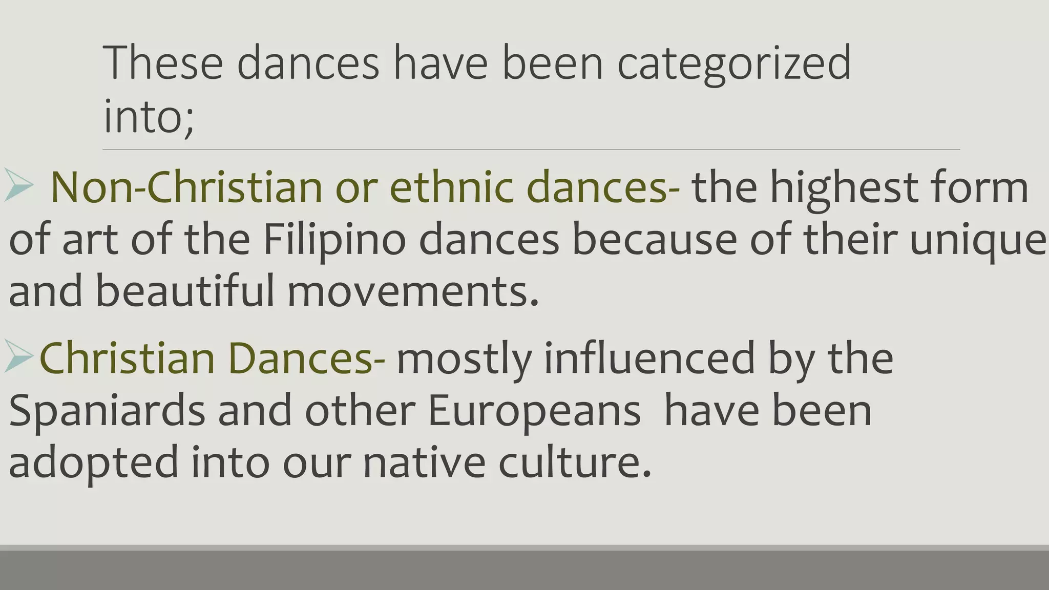 Classification ofphilippinefolkdances PPT
