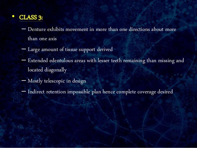 classification of edentulous ridge