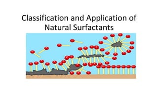 Classification and Application of
Natural Surfactants
 