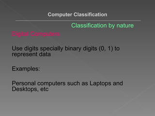 Classification and generations of computers | PPT