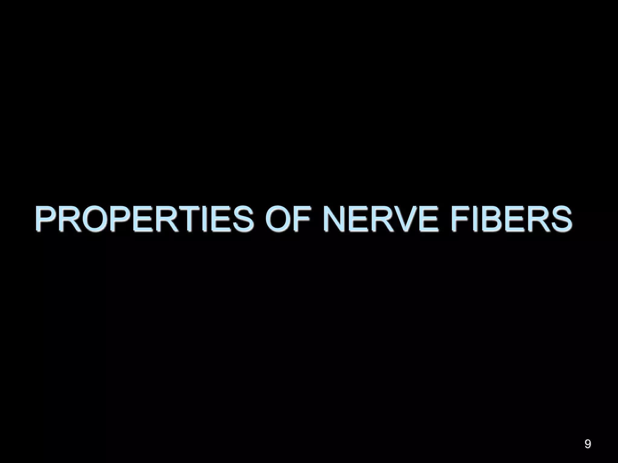 PROPERTIES OF NERVE FIBERS
9
 