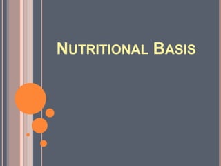 NUTRITIONAL BASIS

 