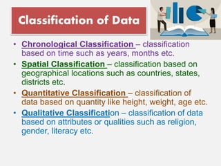 Collection and Classification of Data | PPTX | Databases | Computer ...
