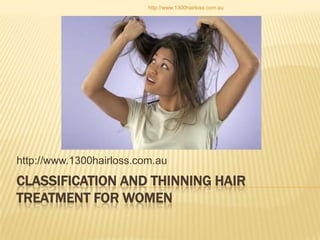 Classification and Thinning Hair Treatment for Women