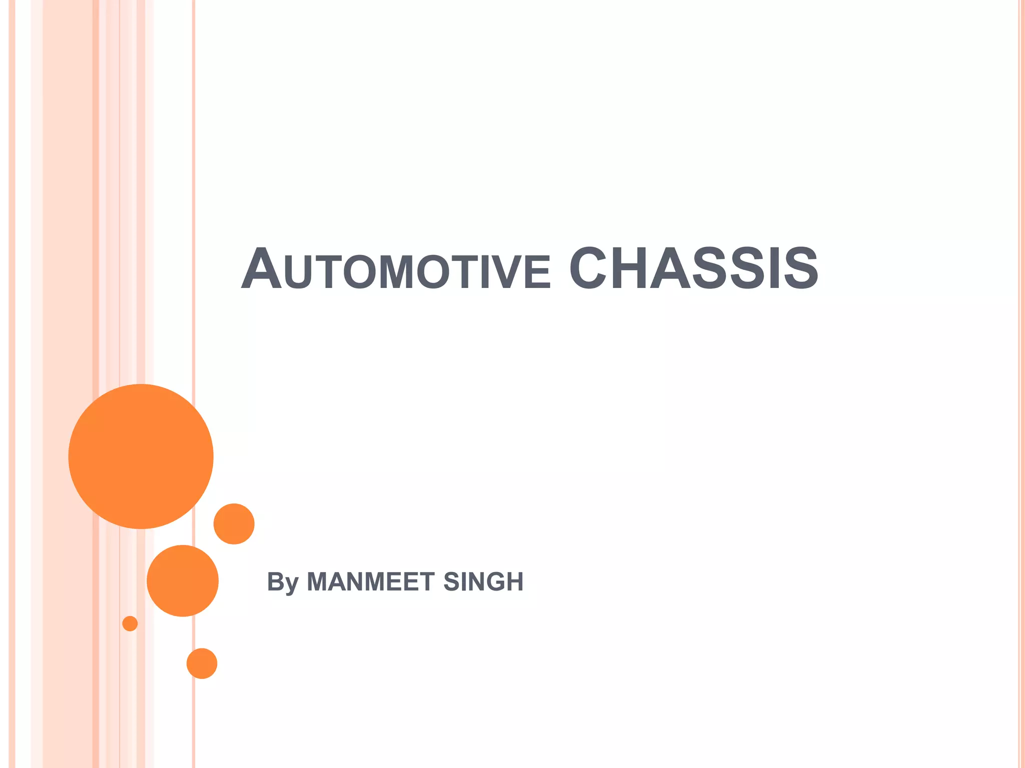 Automobile Chassis PPT