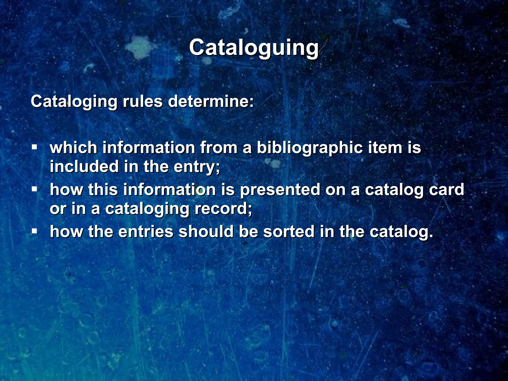 Classification, Cataloguing And Marc Crash Course PPT