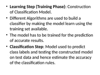 predict class labels using classificationtree predict... Classification Chapter.pptx . | PPTX