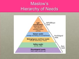 Maslow’s
Hierarchy of Needs
 