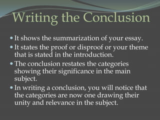 Classification essay jadg | PPTX