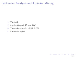 Text Classification, Sentiment Analysis, and Opinion Mining | PDF