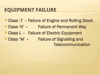 Failure Class List Example Classification of Accidents FOR CONDUTING IN FIELD | PPSX
