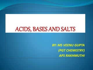 BY: MS VEENU GUPTA
(PGT CHEMISTRY)
APS RAKHMUTHI
 