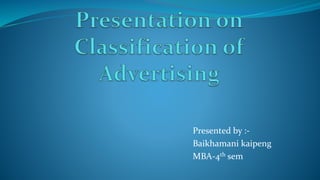 Presented by :-
Baikhamani kaipeng
MBA-4th sem
 