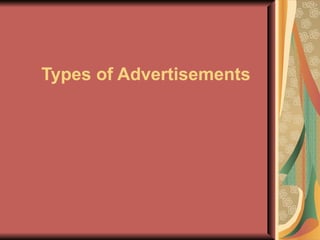 Types of Advertisements 