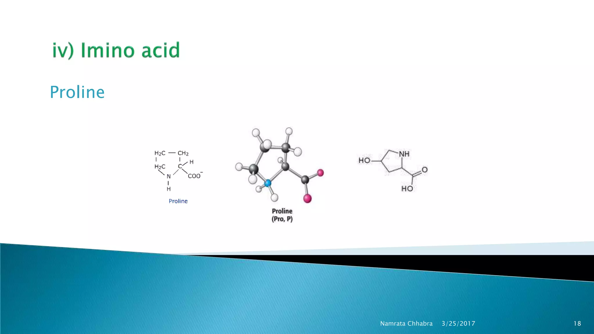 Proline
3/25/2017 18Namrata Chhabra
 