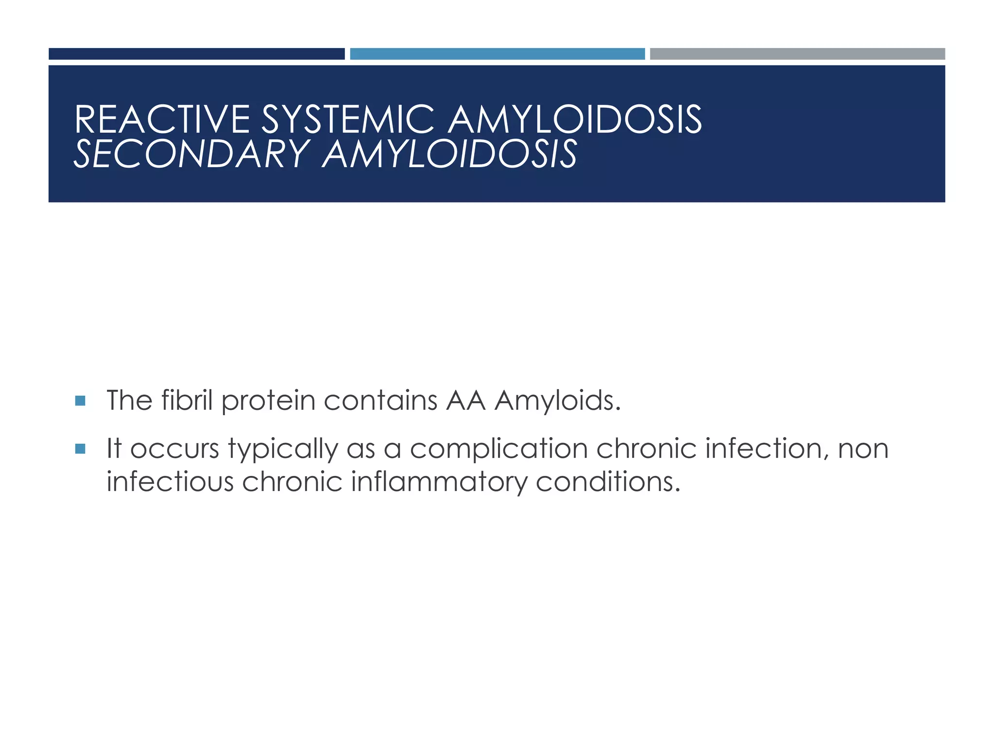 Classification of Amyloidosis | PPTX