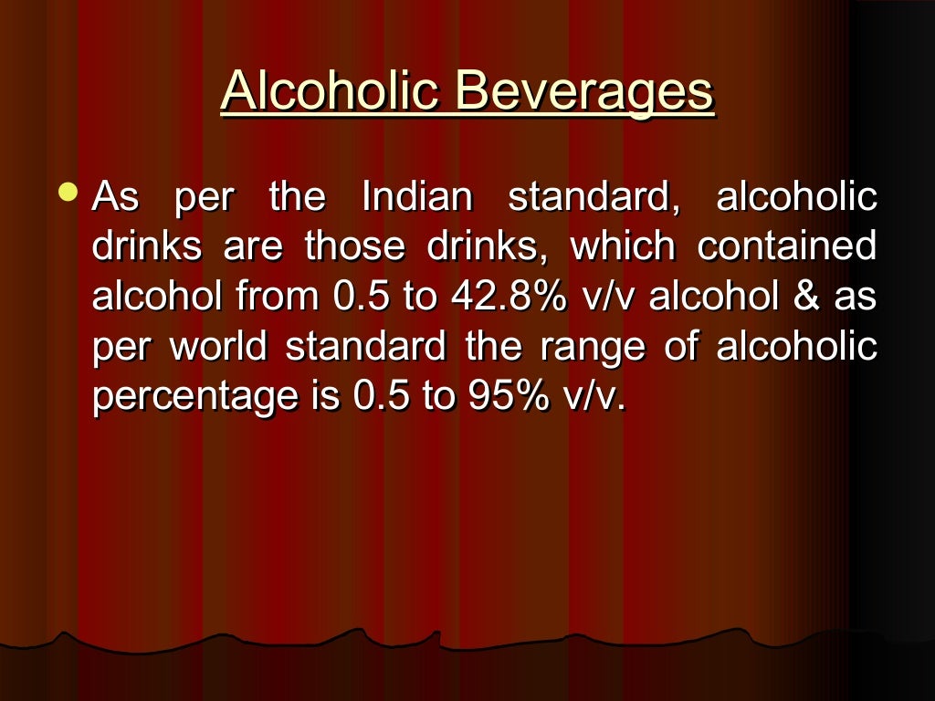 Classification of beverage
