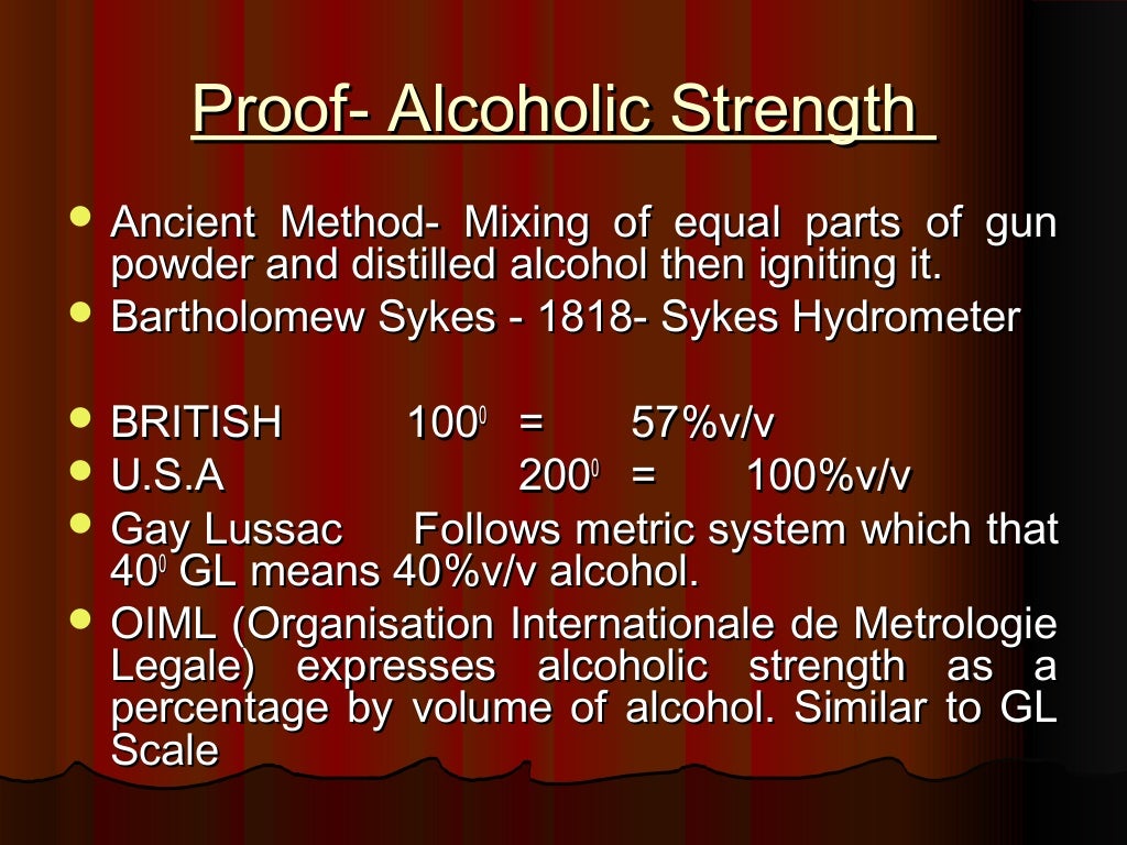 Classification of beverage