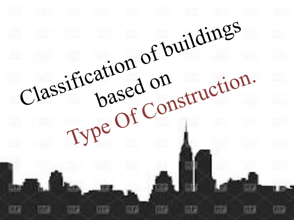 Classification of buildings