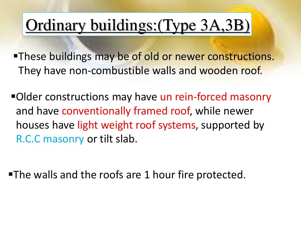 Classification of buildings