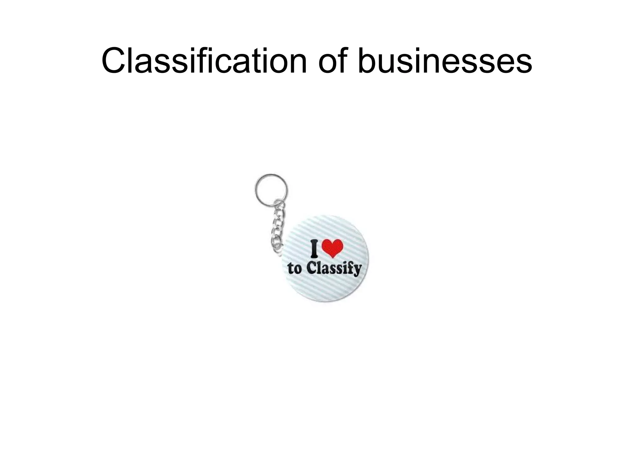 Classification of businesses | PPT | Economy | Business and Finance