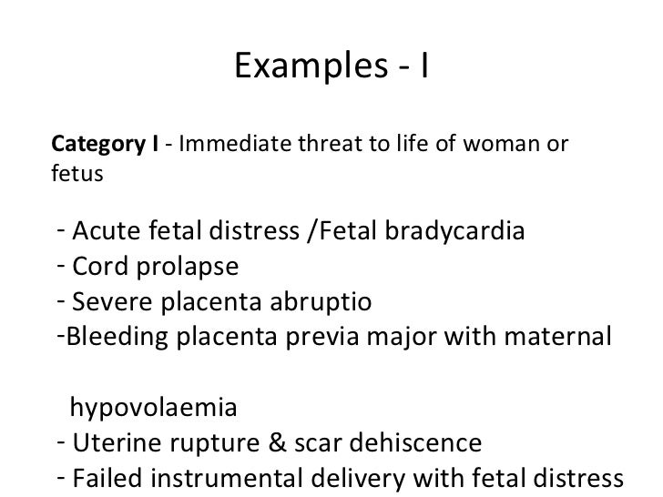 Classification of caesarean section