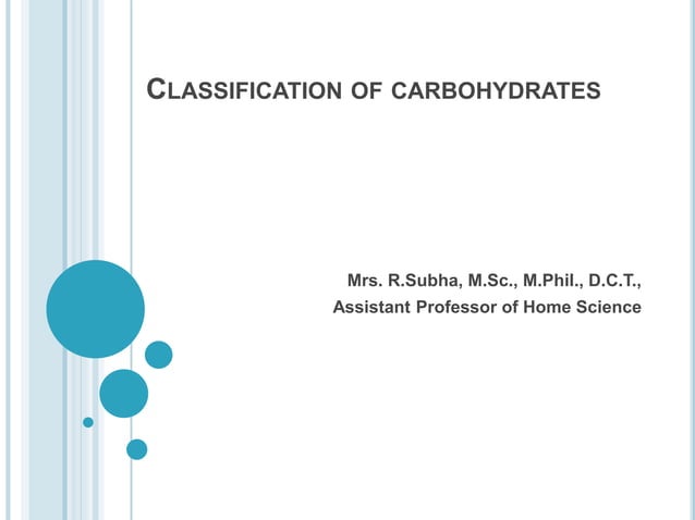 Classification of carbohydrates.ppt | Chemistry | Science