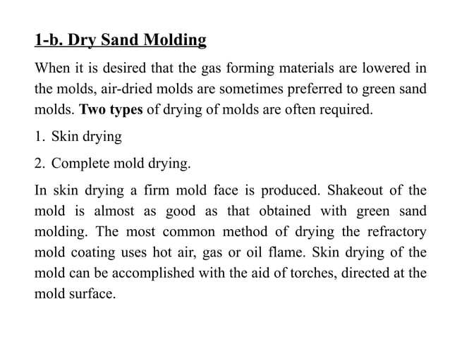 Classification Of Casting Processes Pptx