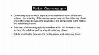 Classification of chromatographic techniques